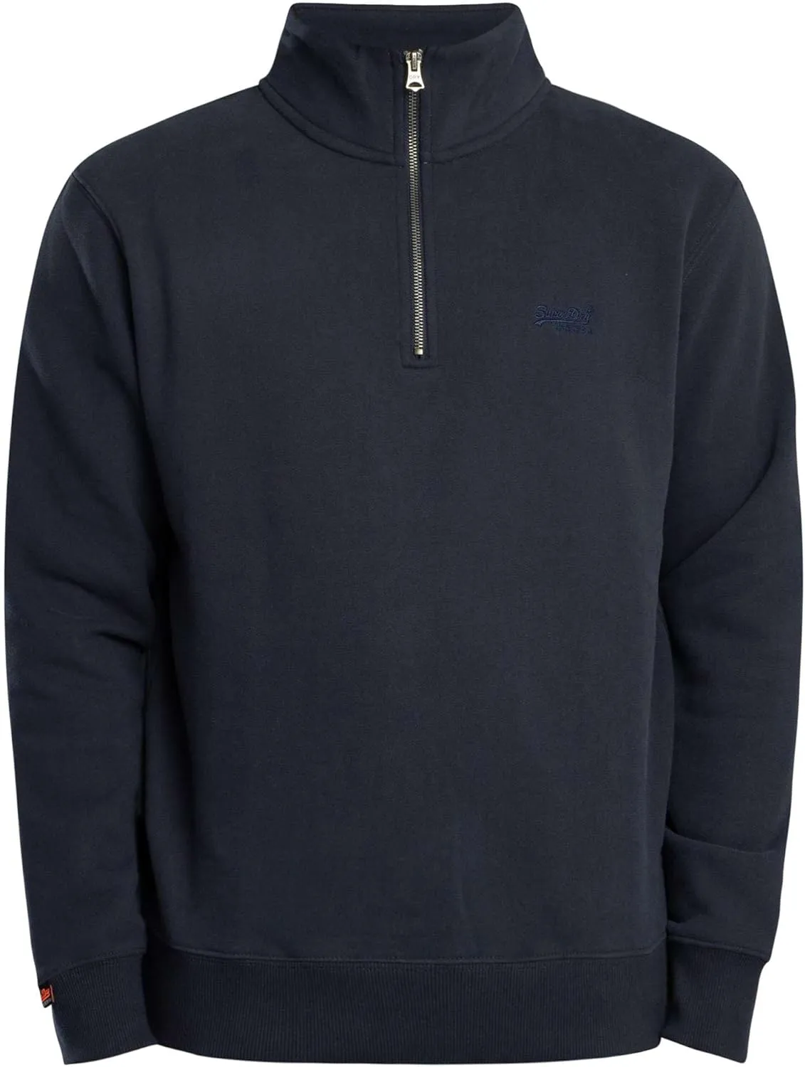 Superdry Men's Essential Logo Half Zip Sweatshirt, Bradley Navy