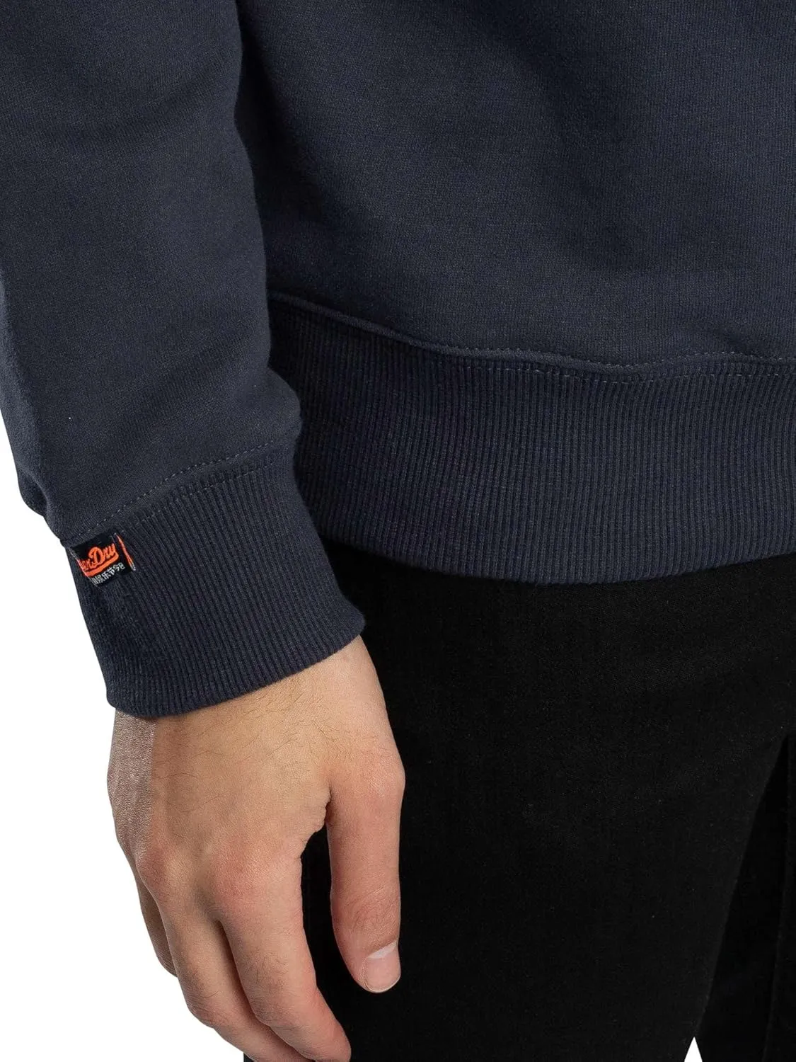Superdry Men's Essential Logo Half Zip Sweatshirt, Bradley Navy