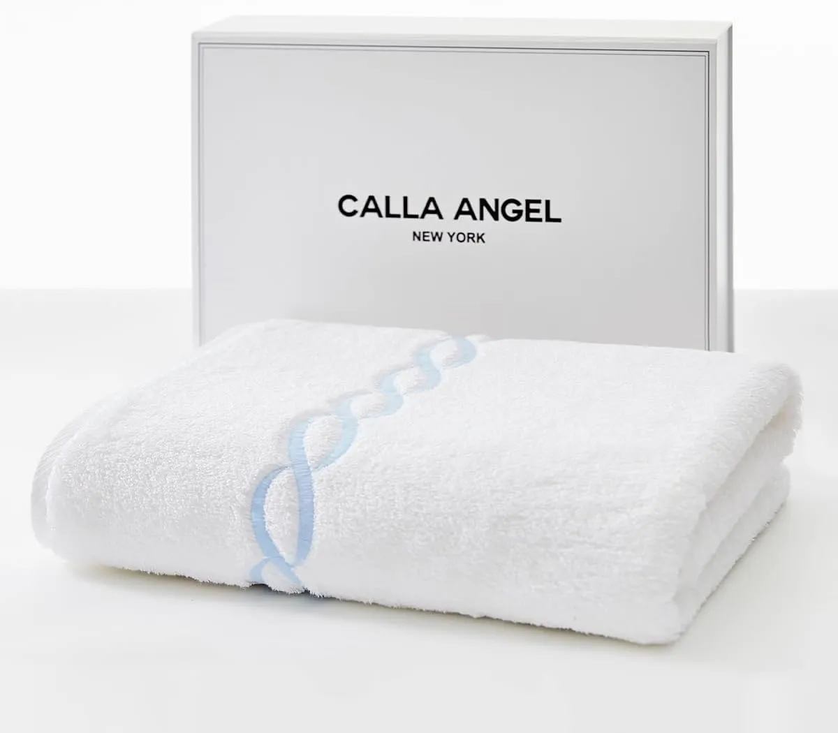 Superior 1000 Gram Egyptian Cotton Oversize 63 x 31 Bath Towel, 1 Piece, Blue Chain
