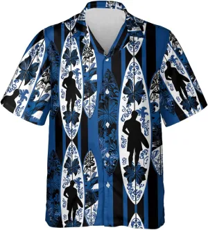 Surfers Hawaiian Shirts for Men - Summer Button Down Mens Hawaiian Shirts Short Sleeve S 98