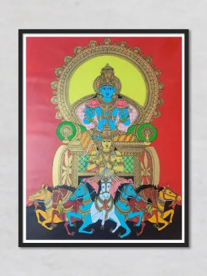 Surya Naryana: Kalamkari Painting by Harinath.N