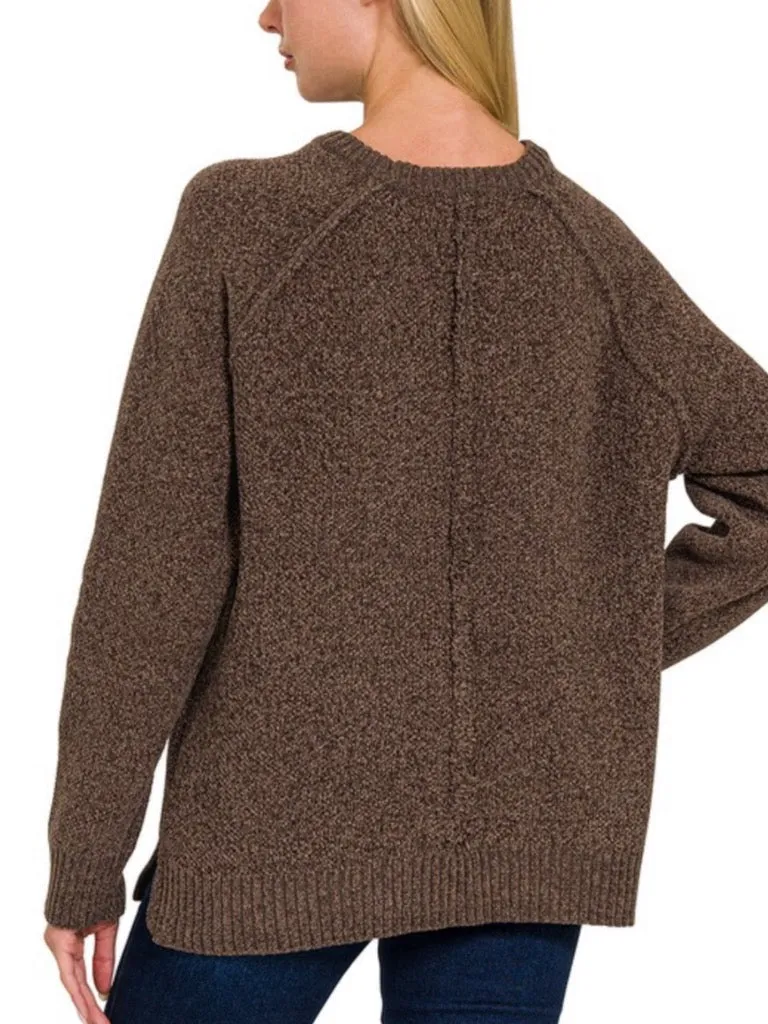 Susan Chenille Sweater - Brown