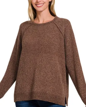 Susan Chenille Sweater - Brown