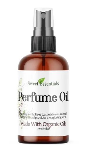 Sweet Essentials Spun Sugar and Vanilla Type, Fragrance/Perfume Oil, Made with Organic Oils, Spray on Perfume Hair & Body Oil - Alcohol, Silicone & Preservative Free (4 fl oz (Spray))