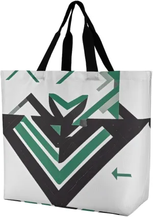 T-shaped Rural Pattern Arrow Printed Large Capacity Shoulder Handbags Beach Tote Bags Shopping Storage Bag Washable Bag for Women Travel