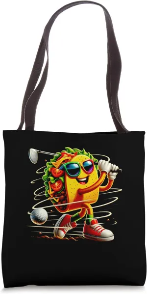 Taco Golf Player Cinco De Mayo Mexican Golfer Food Fiesta Tote Bag
