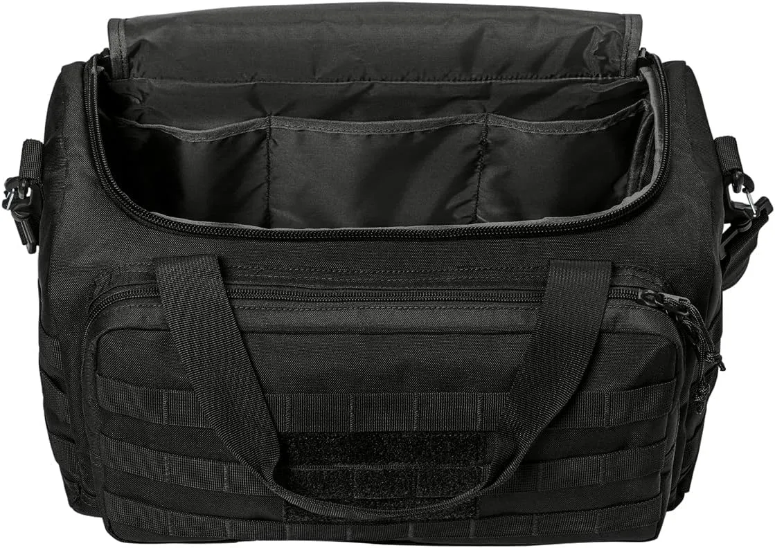 Tactical Gear bag Heavy Duty Duffel Gym bag Custom Embroidered with your own text (Black)