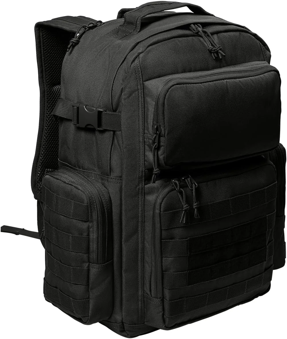 Tactical Gear bag Heavy Duty Duffel Gym bag/Tactical Backpack Custom Embroidered with your own text (Black Backpack)