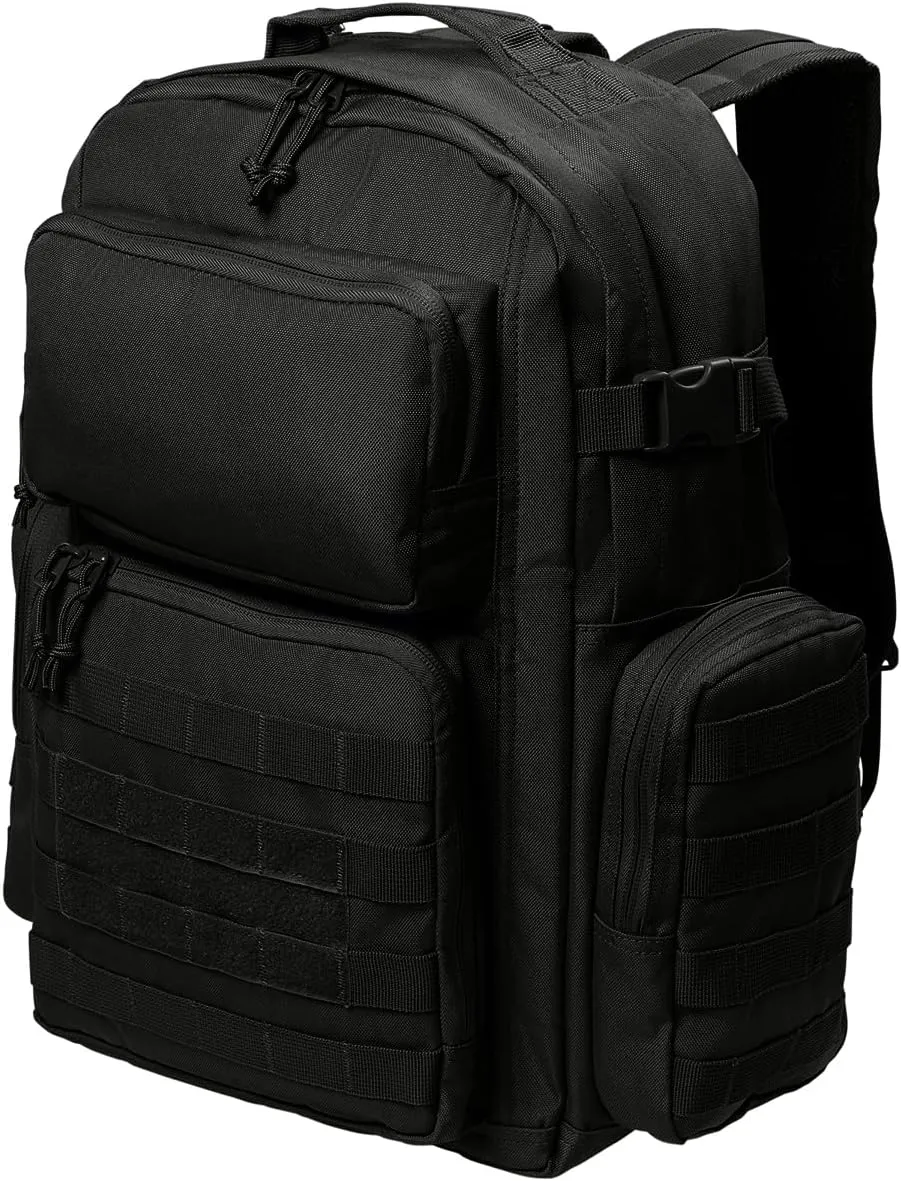 Tactical Gear bag Heavy Duty Duffel Gym bag/Tactical Backpack Custom Embroidered with your own text (Black Backpack)