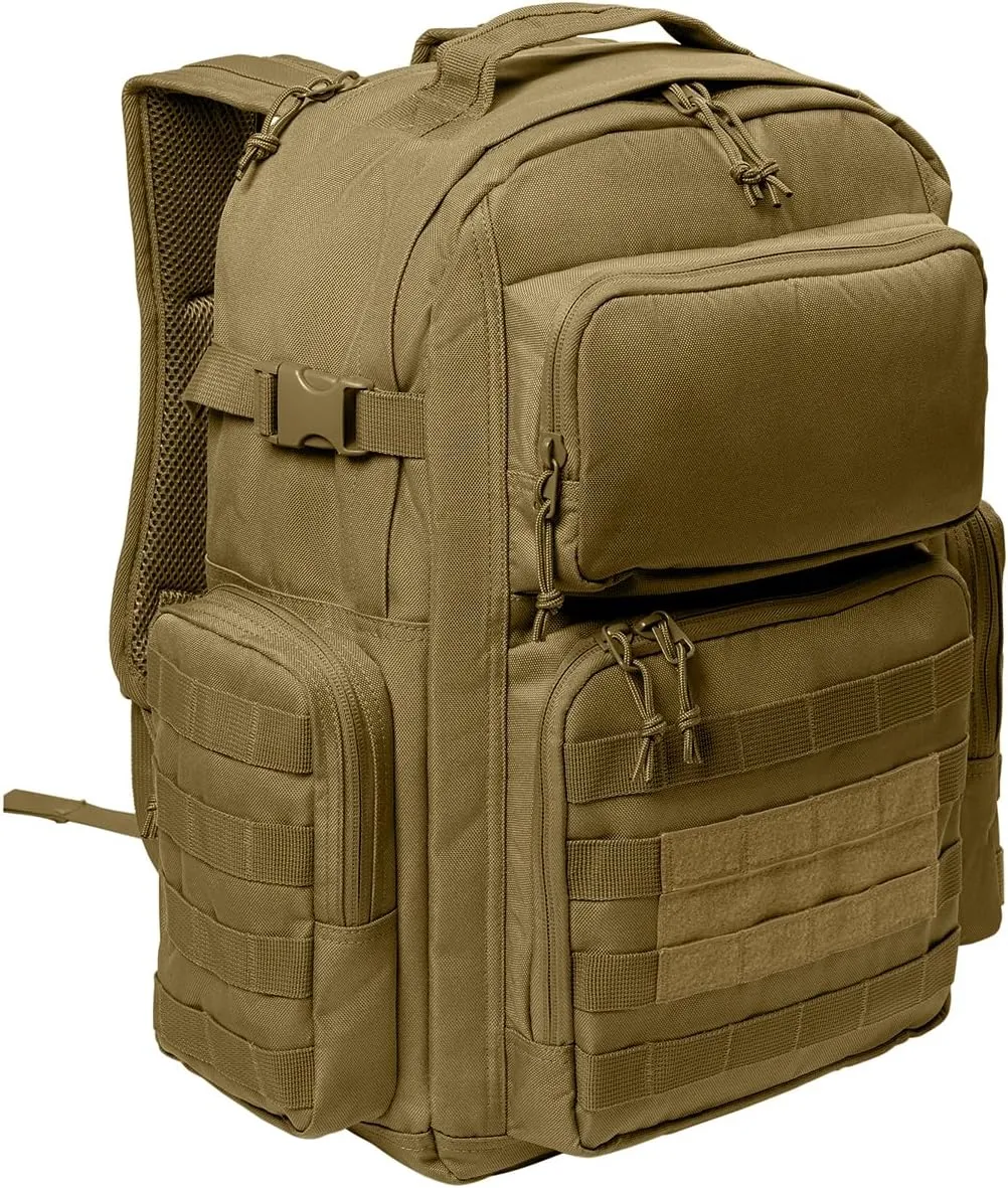 Tactical Gear bag Heavy Duty Duffel Gym bag/Tactical Backpack Custom Embroidered with your own text (Coyote Brown Backpack)