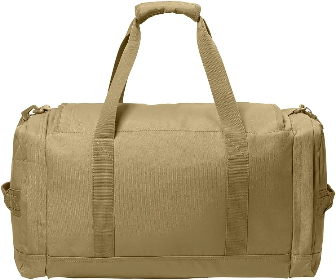 Tactical Gear bag Heavy Duty Duffel Gym bag/Tactical Backpack Custom Embroidered with your own text (Coyote Brown - Duffel Bag)