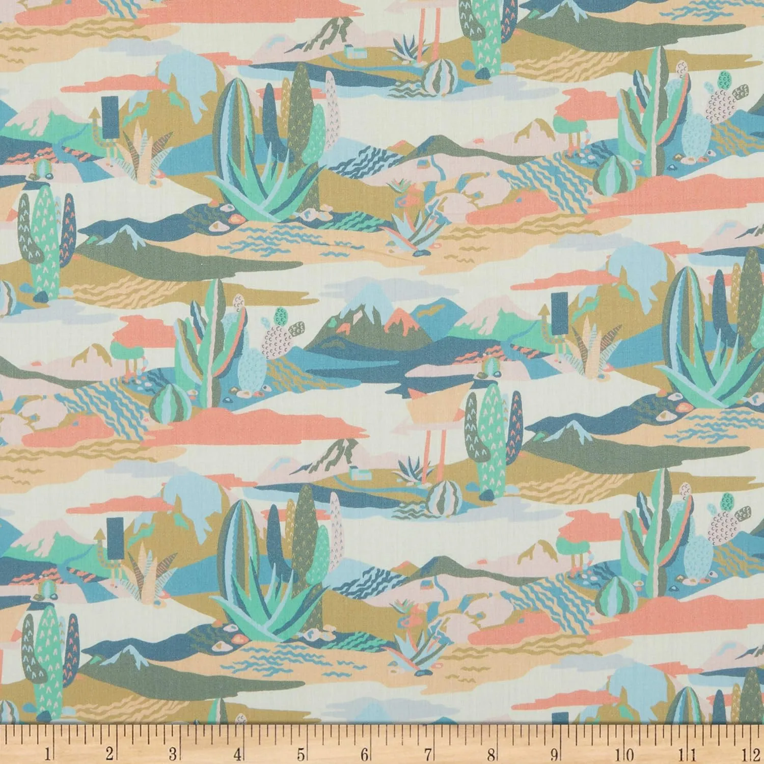 Tana Lawn Nirvana Pastel Pink Multi, Fabric by the Yard