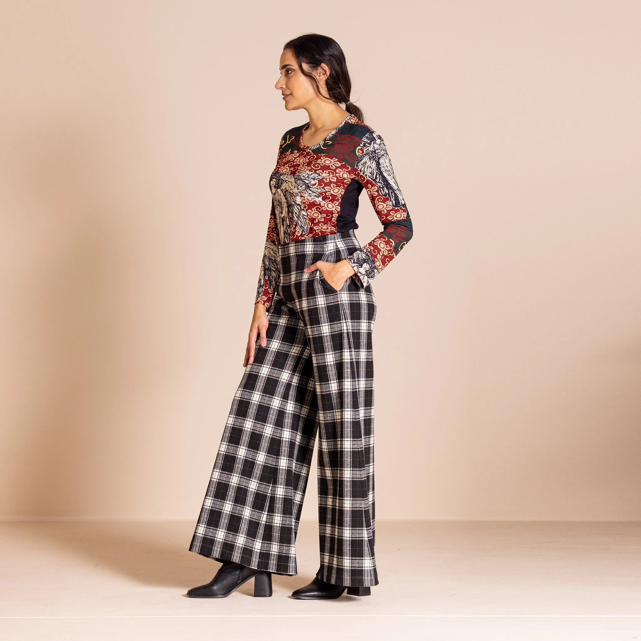 tartan bell  trouser