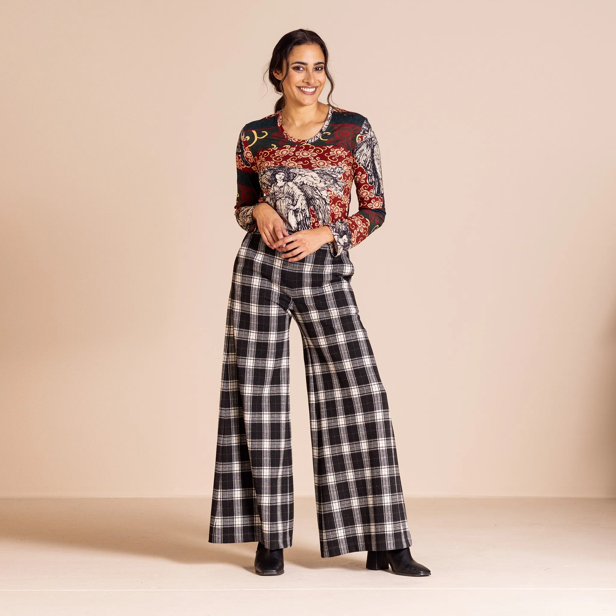 tartan bell  trouser
