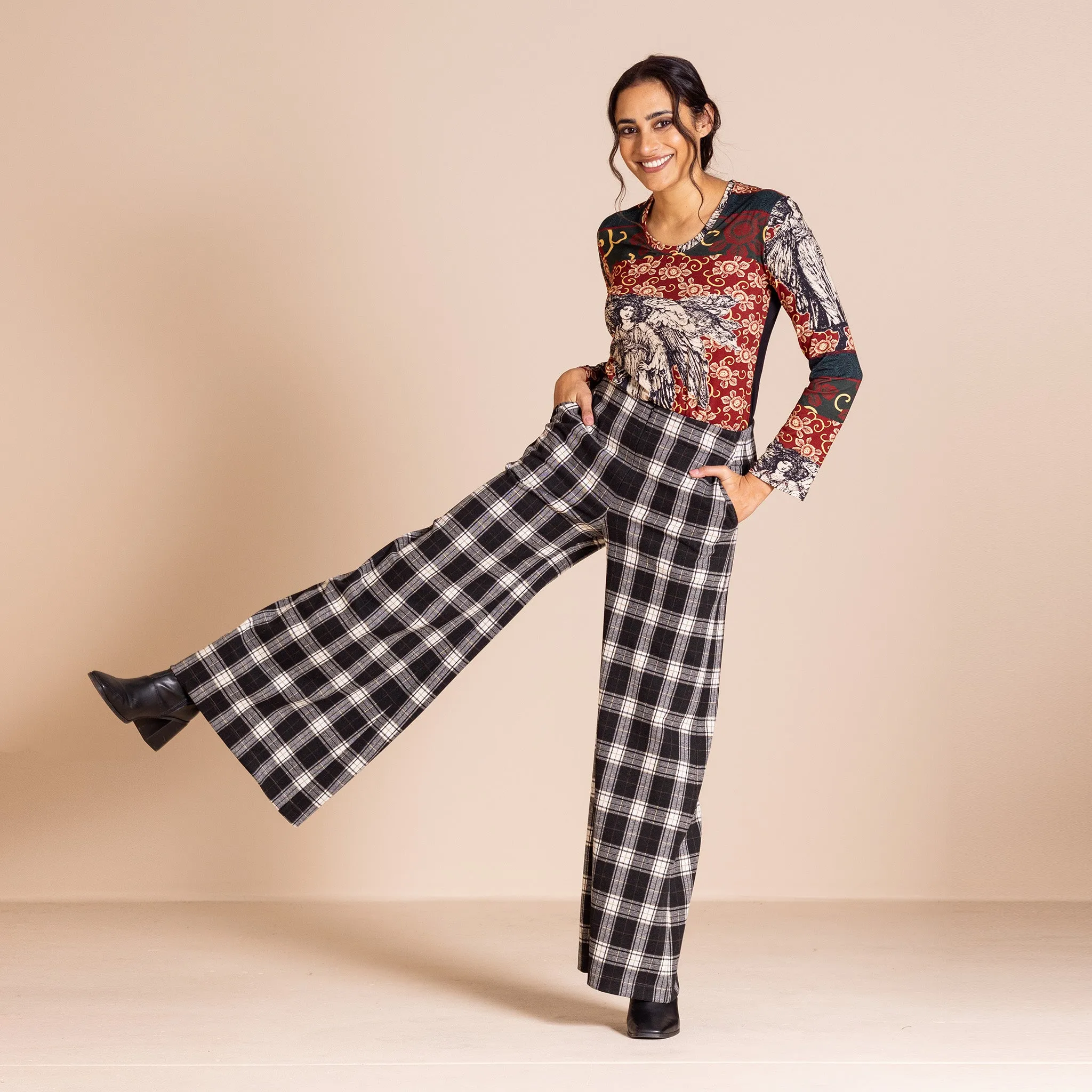 tartan bell  trouser