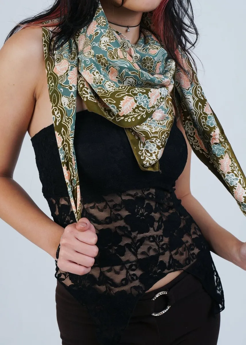 TEAL & PINK REFINED SILK SQUARE