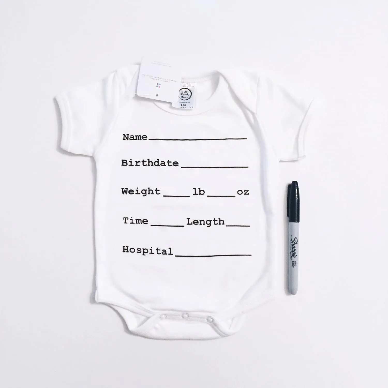 The Spunky Stork Baby Newborn Hospital Bag Mom Birth Going Home Outfit Bodysuit
