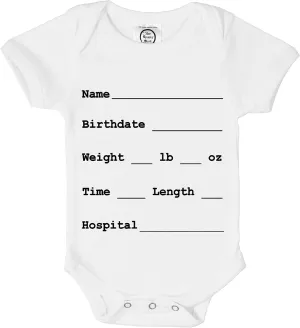 The Spunky Stork Baby Newborn Hospital Bag Mom Birth Going Home Outfit Bodysuit