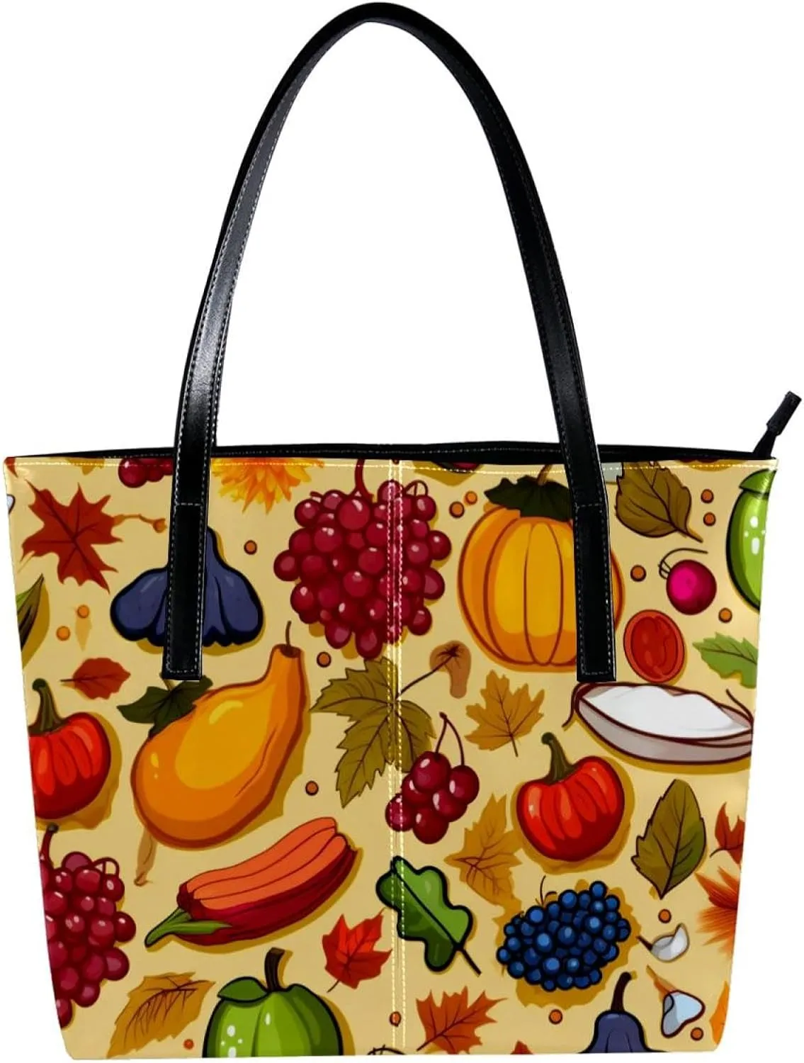 The Tote Bag For Women,Bags For Women,Reusable Shopping Bags,Autumn Harvest Leaves Handbags