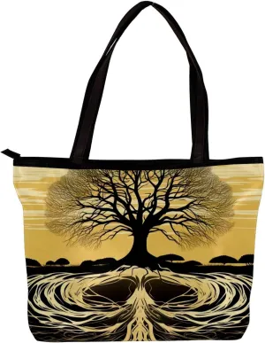 The Tote Bag For Women,Purses For Women,Handbags For Women,African Grassland Tree Root Handbags