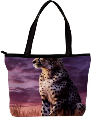 The Tote Bag For Women,Purses For Women,Handbags For Women,African Savannah Animal Leopard Handbags