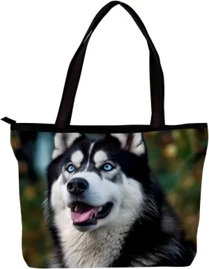 The Tote Bag For Women,Purses For Women,Handbags For Women,Alaskan Dog Funny Tongue Handbags