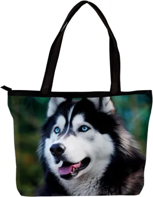 The Tote Bag For Women,Purses For Women,Handbags For Women,Alaskan Dog Funny Tongue Handbags