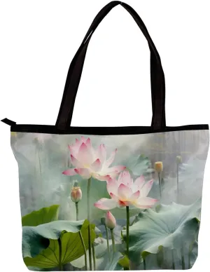 The Tote Bag For Women,Purses For Women,Handbags For Women,Amazing Lotus Pond Handbags
