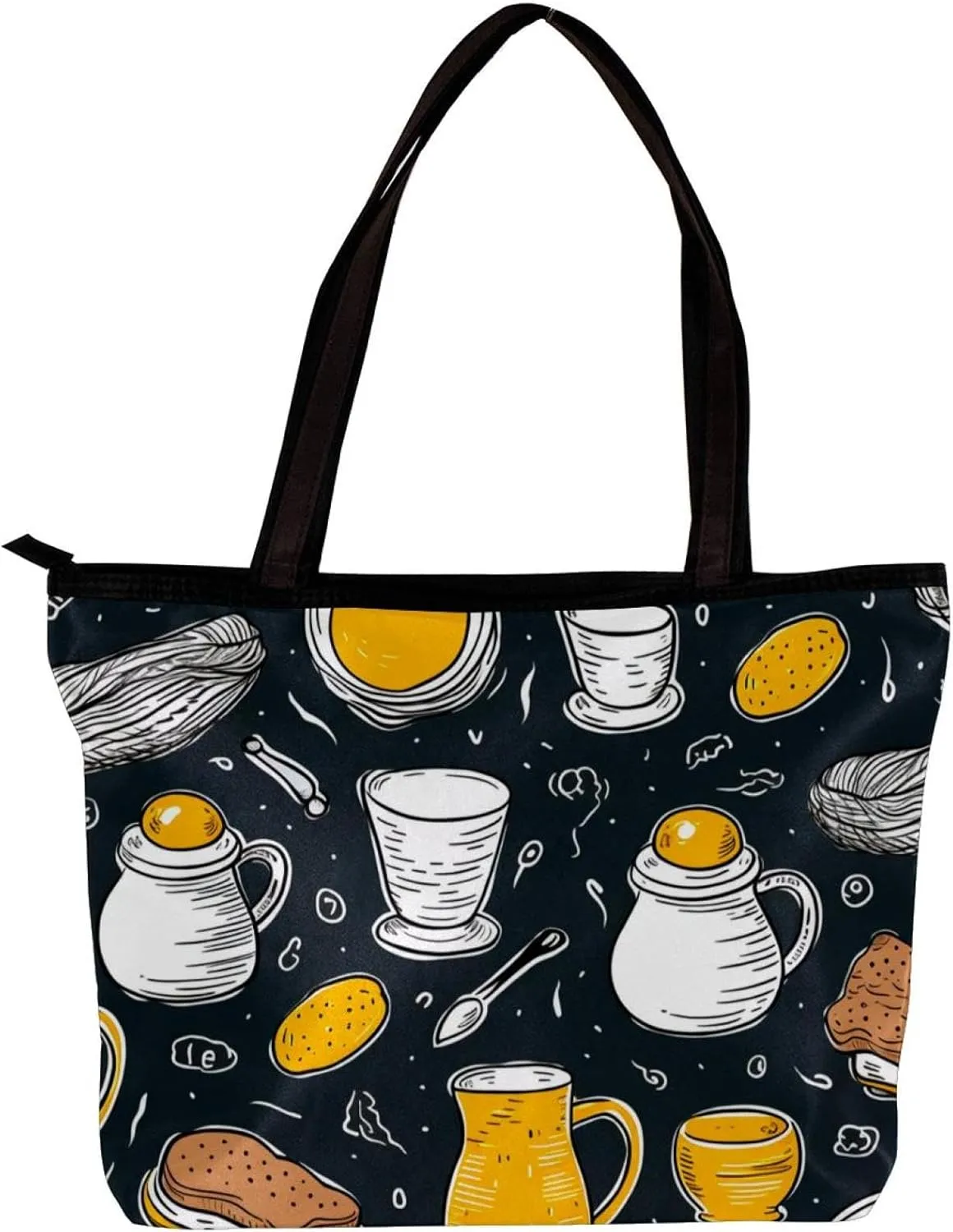 The Tote Bag For Women,Purses For Women,Handbags For Women,Breakfast Coffee Fried Egg Handbags