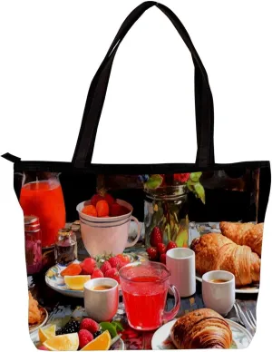 The Tote Bag For Women,Purses For Women,Handbags For Women,Breakfast Food Handbags