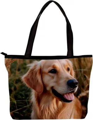 The Tote Bag For Women,Purses For Women,Handbags For Women,Brown Dog Grass Handbags