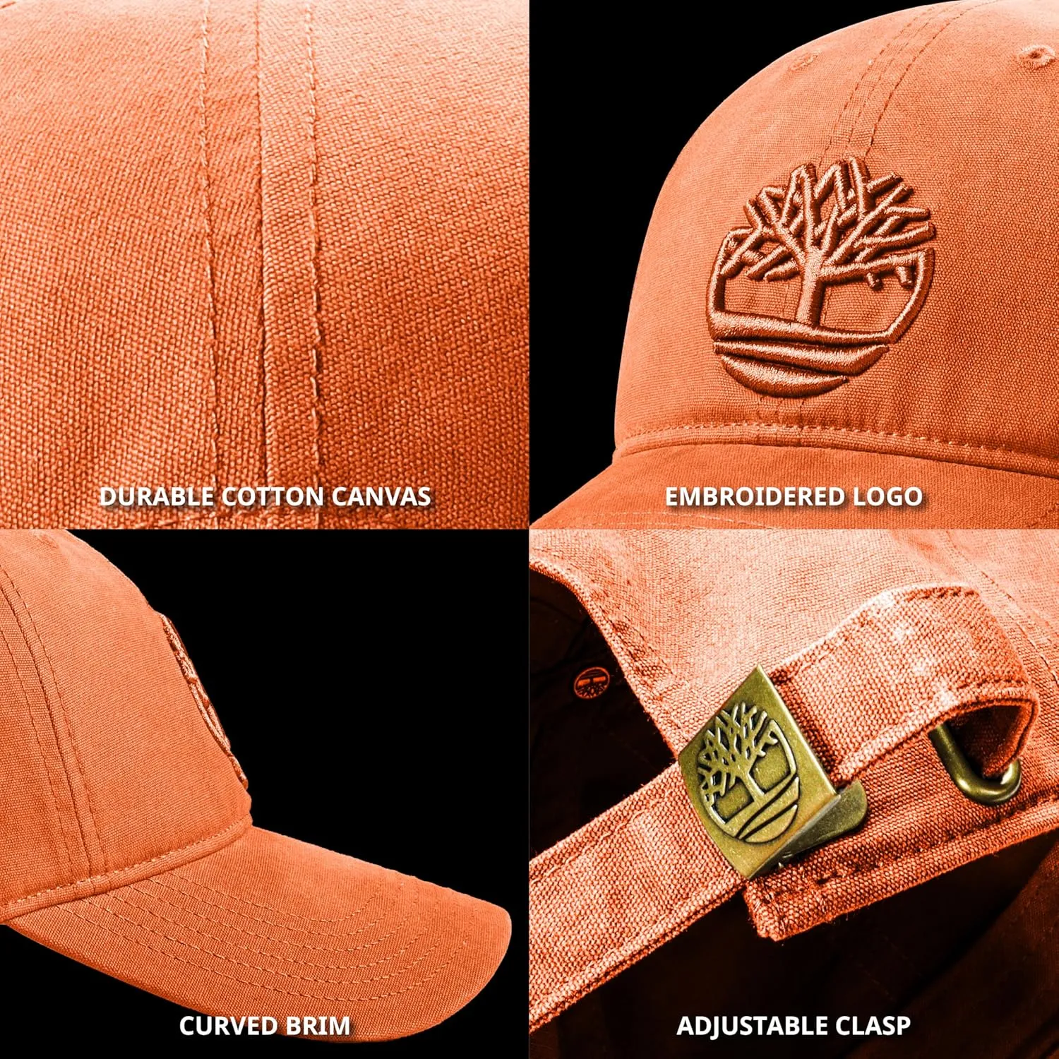 Timberland Soundview Men's Baseball Cap - Cotton Canvas, Adjustable, Lightweight & Stylish Hat for Outdoor Activities