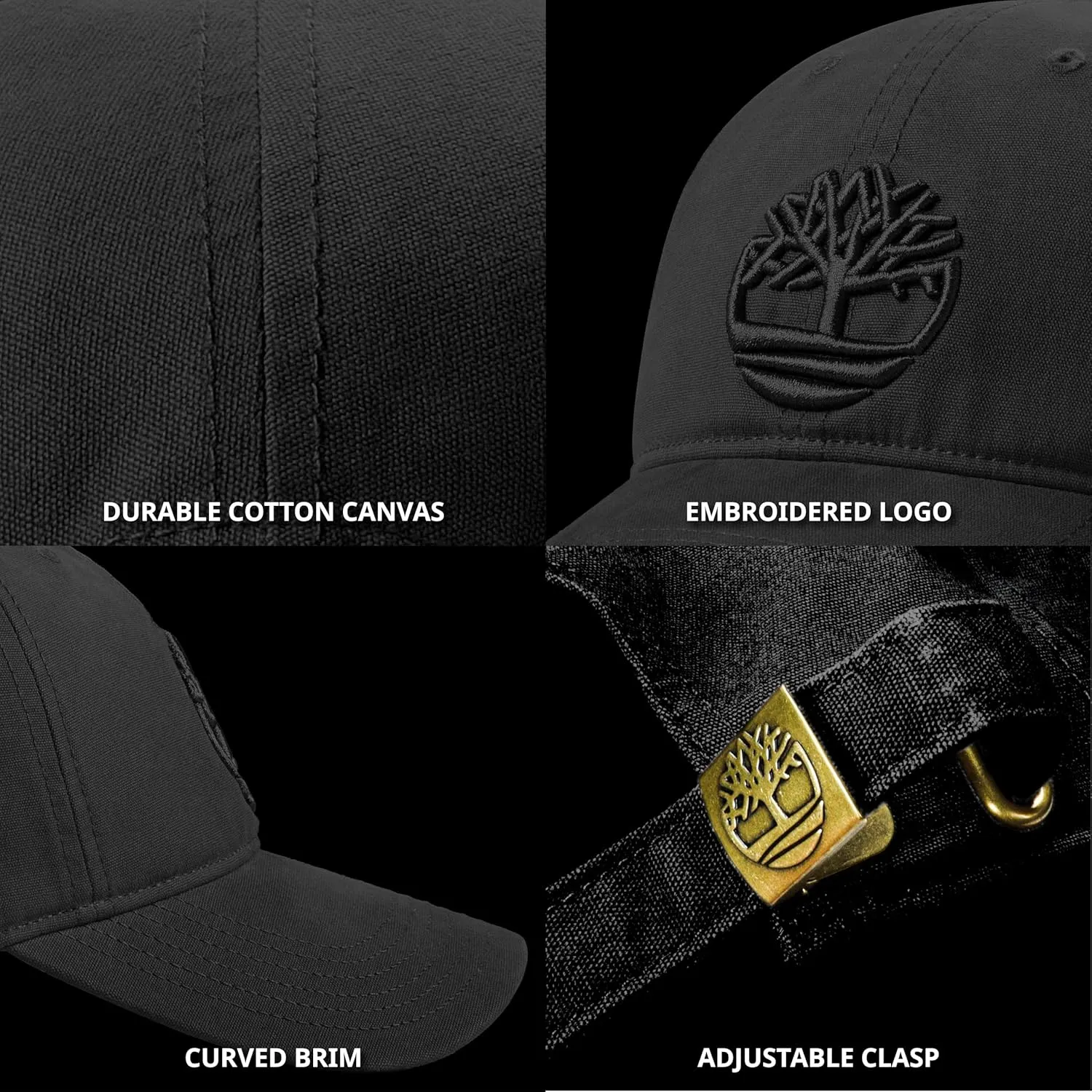 Timberland Soundview Men's Baseball Cap - Cotton Canvas, Adjustable, Lightweight & Stylish Hat for Outdoor Activities