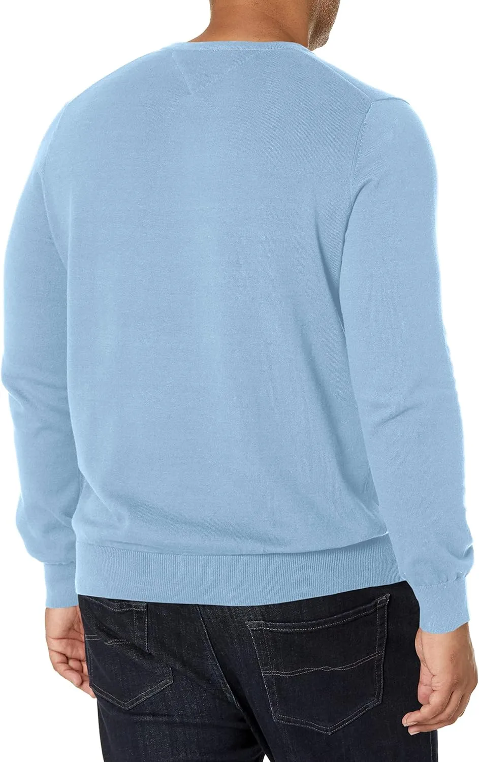 Tommy Hilfiger Men's Essential Long Sleeve Cotton V-Neck Pullover Sweater
