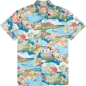Tori Richard Men's Standing Tall Short Sleeve Cotton Lawn Button Up Shirt