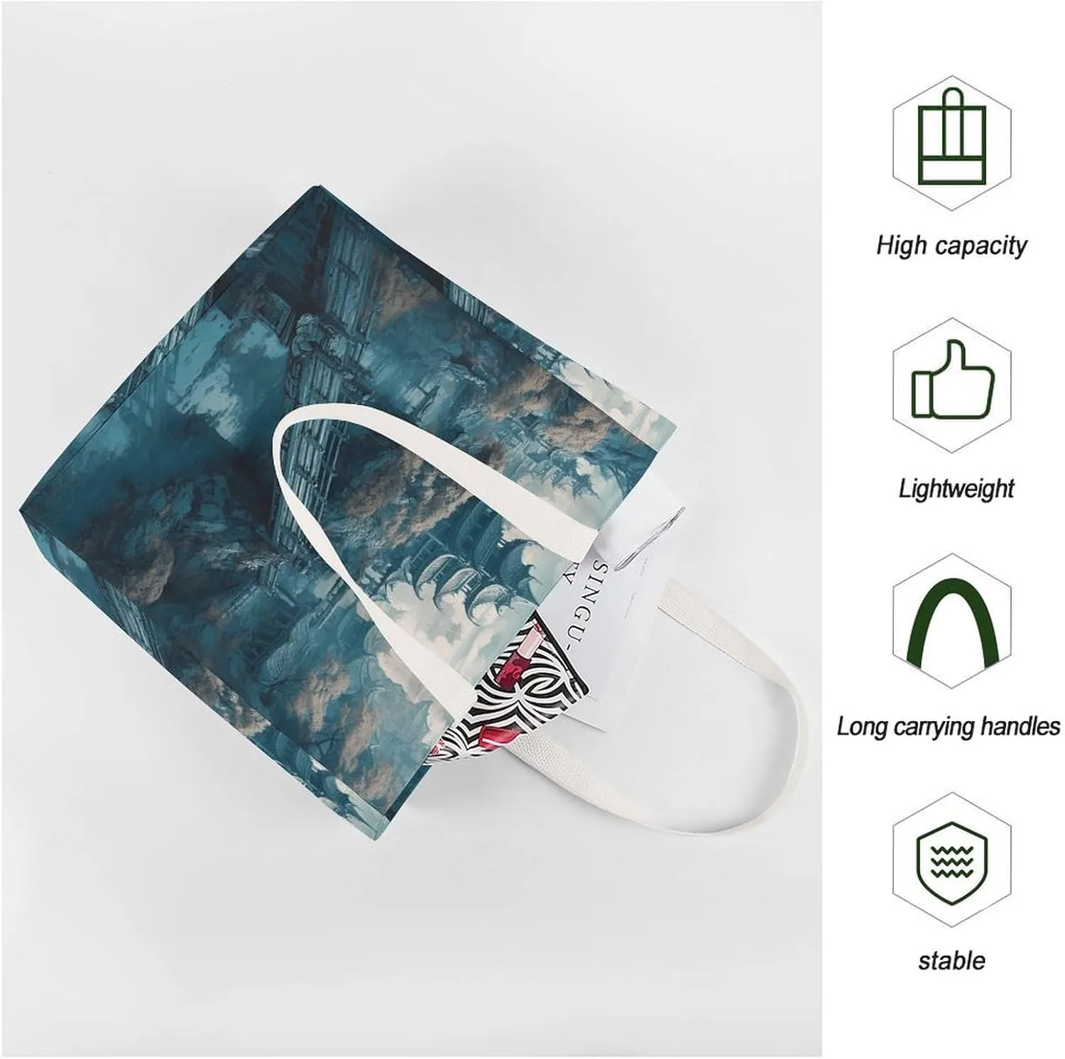Tote Bag Laptop Handbag Small Hound Pattern Grocery Bag Canvas Shoulder Bag Crossbody Bag for Travel
