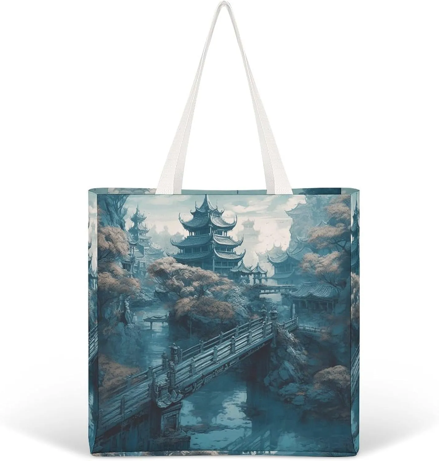 Tote Bag Laptop Handbag Small Hound Pattern Grocery Bag Canvas Shoulder Bag Crossbody Bag for Travel
