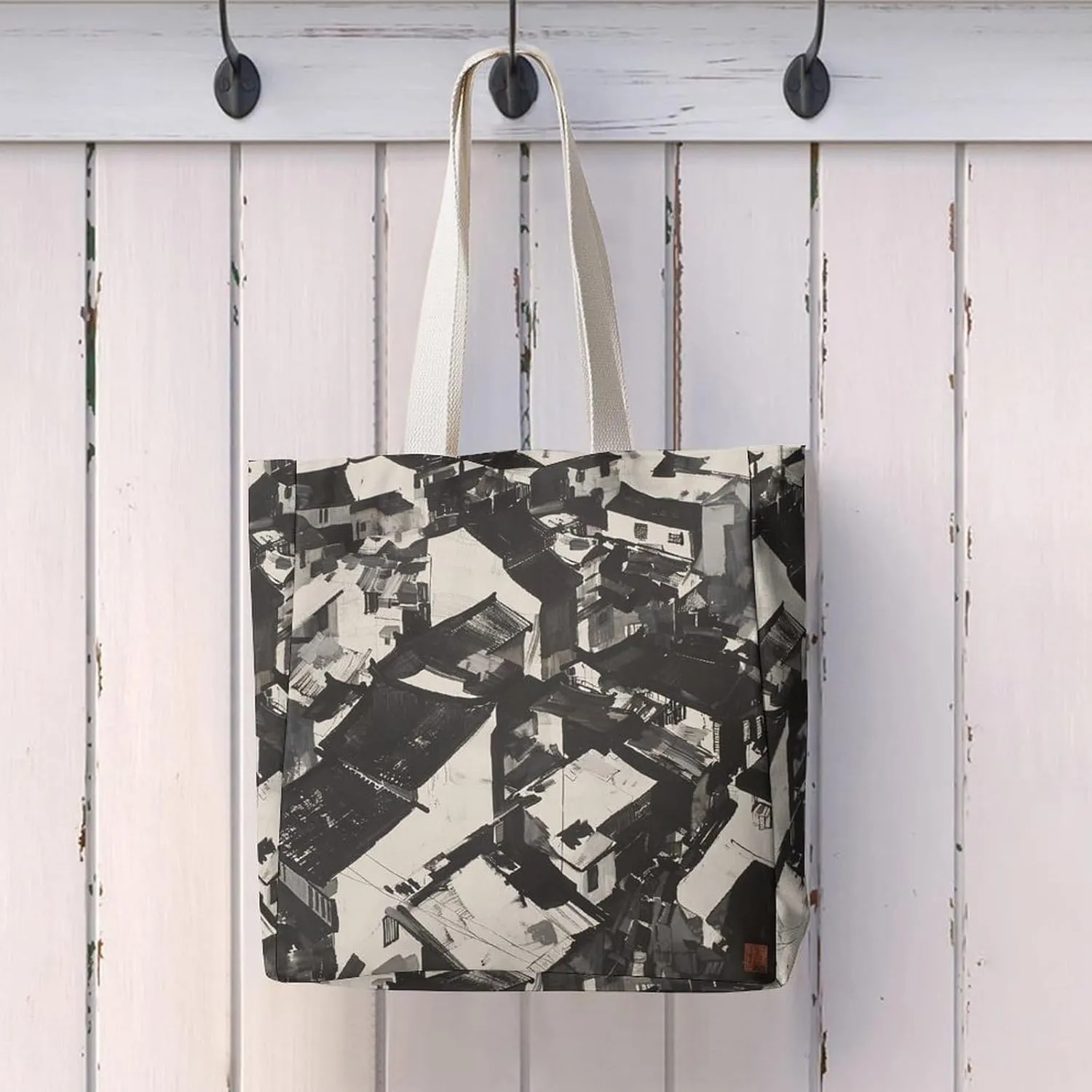 Tote Bag Laptop Handbag Small Hound Pattern Grocery Bag Canvas Shoulder Bag Crossbody Bag for Travel