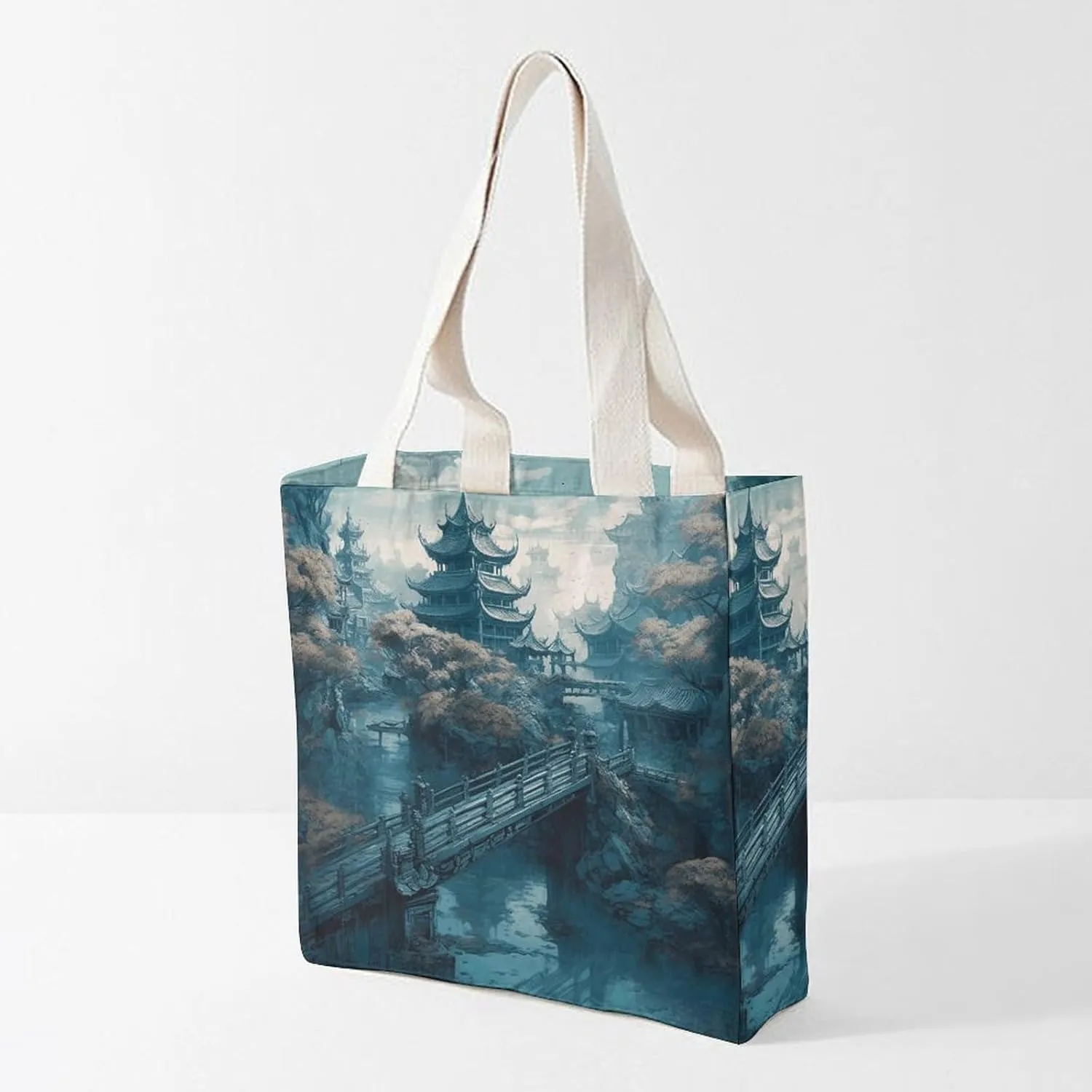 Tote Bag Laptop Handbag Small Hound Pattern Grocery Bag Canvas Shoulder Bag Crossbody Bag for Travel
