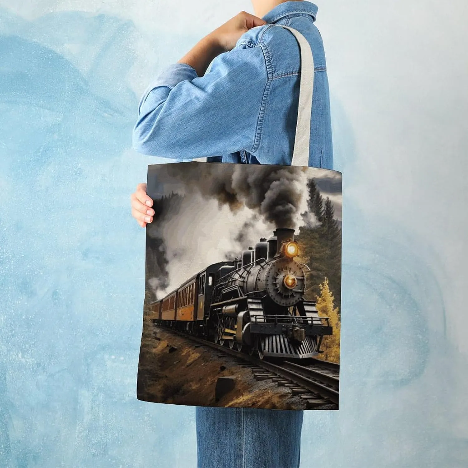 Tote Bags for Women Canvas Handbag Leopard Texture Grocery Bags Shoulder Bag Casual Bag