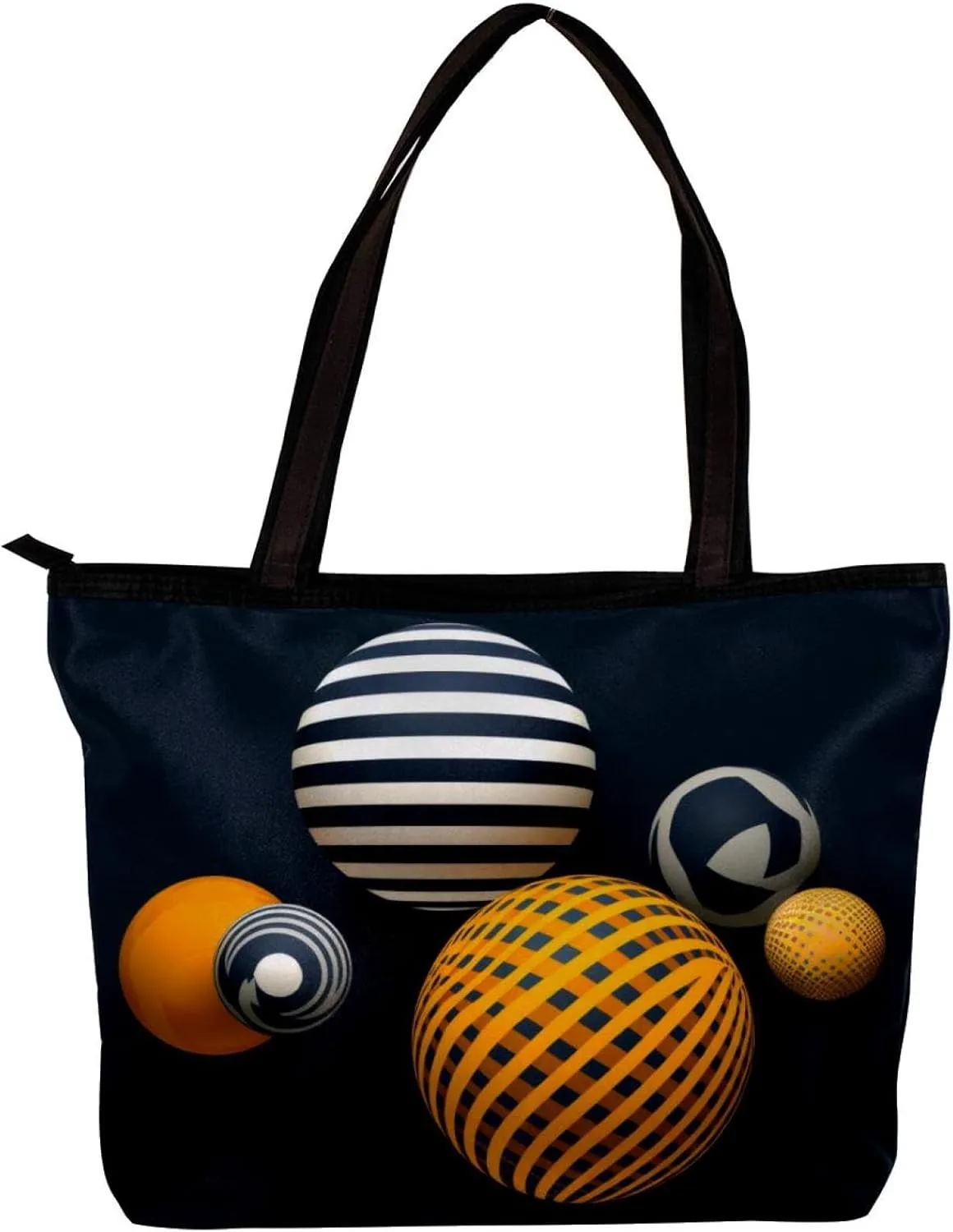 Tote Bags for Women,Womens Handbags,Small Tote Bag,Spheres Stripe Vector Art Pattern