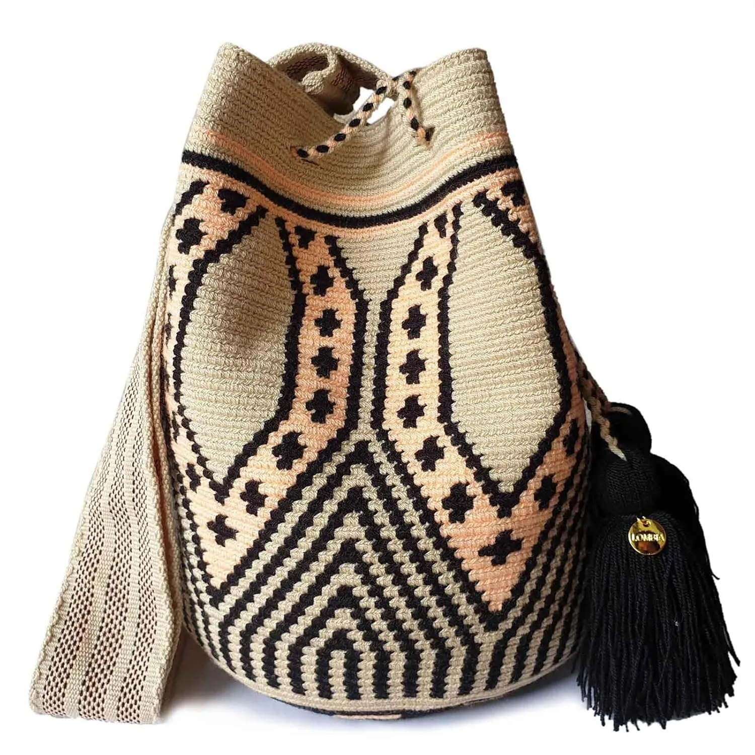 Traditional Best-Selling WAYUU Bag, Original Crochet Crossbody, Handmade Colombian Bucket Bag, Ethical Purse, Artisanmade Mochila. (Moda)