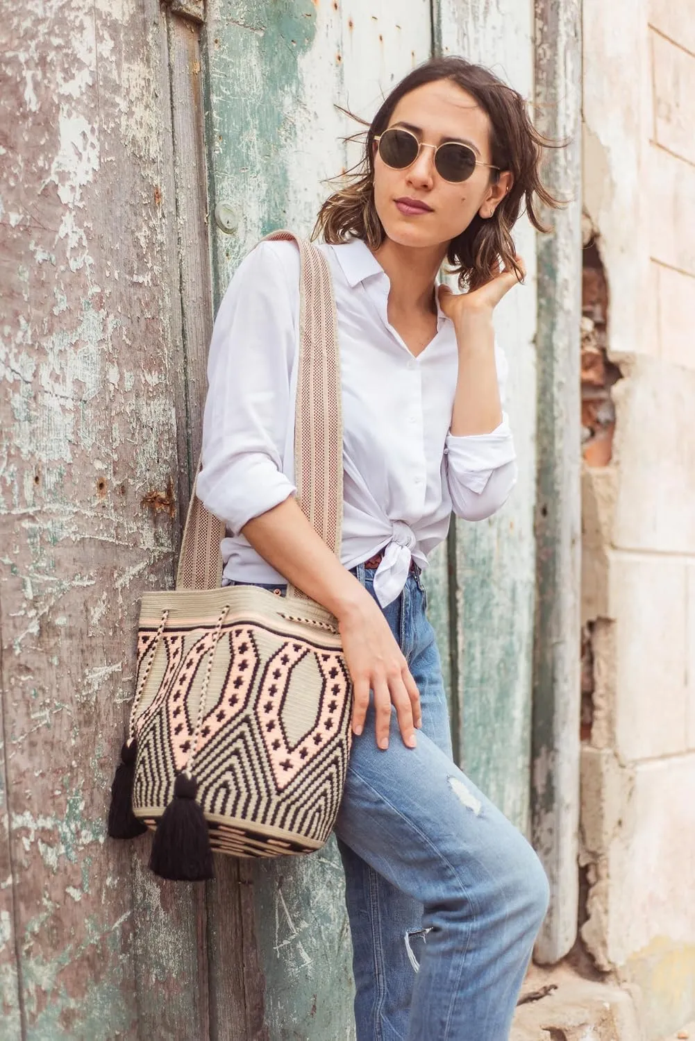 Traditional Best-Selling WAYUU Bag, Original Crochet Crossbody, Handmade Colombian Bucket Bag, Ethical Purse, Artisanmade Mochila. (Moda)