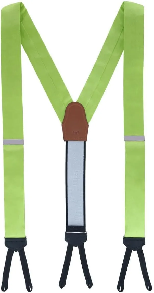 Trafalgar Sutton Solid Color Silk Formal Suspenders | Y-Back, Adjustable Braces
