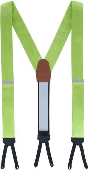 Trafalgar Sutton Solid Color Silk Formal Suspenders | Y-Back, Adjustable Braces