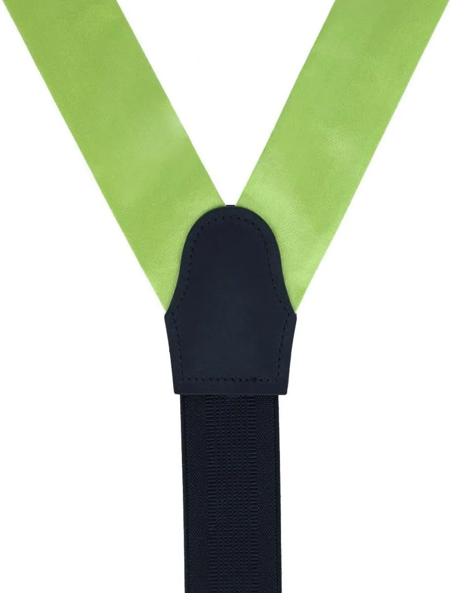 Trafalgar Sutton Solid Color Silk Formal Suspenders | Y-Back, Adjustable Braces