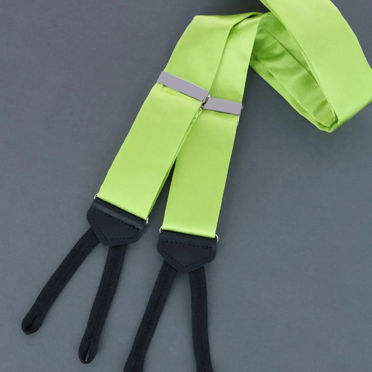 Trafalgar Sutton Solid Color Silk Formal Suspenders | Y-Back, Adjustable Braces