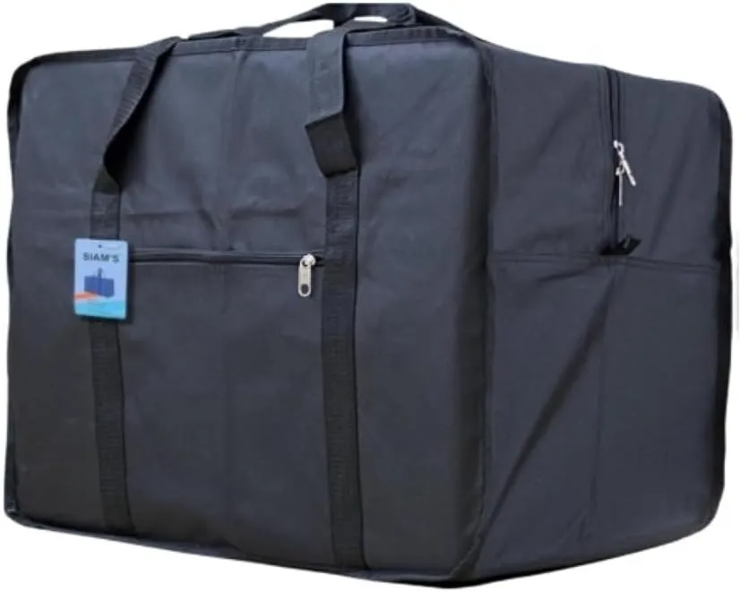 travel bag, Square Cargo Travel Duffle Bag Bolsa Maleta de Lona Cap Luggage,TSA approved, Tote size 32x26x16 inch, (black, up to 100 lb)
