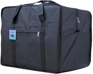 travel bag, Square Cargo Travel Duffle Bag Bolsa Maleta de Lona Cap Luggage,TSA approved, Tote size 32x26x16 inch, (black, up to 100 lb)