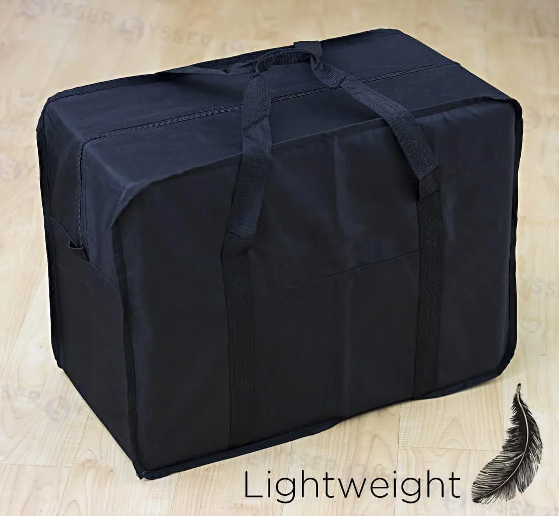 travel bag, Square Cargo Travel Duffle Bag Bolsa Maleta de Lona Cap Luggage,TSA approved, Tote size 32x26x16 inch, (black, up to 100 lb)